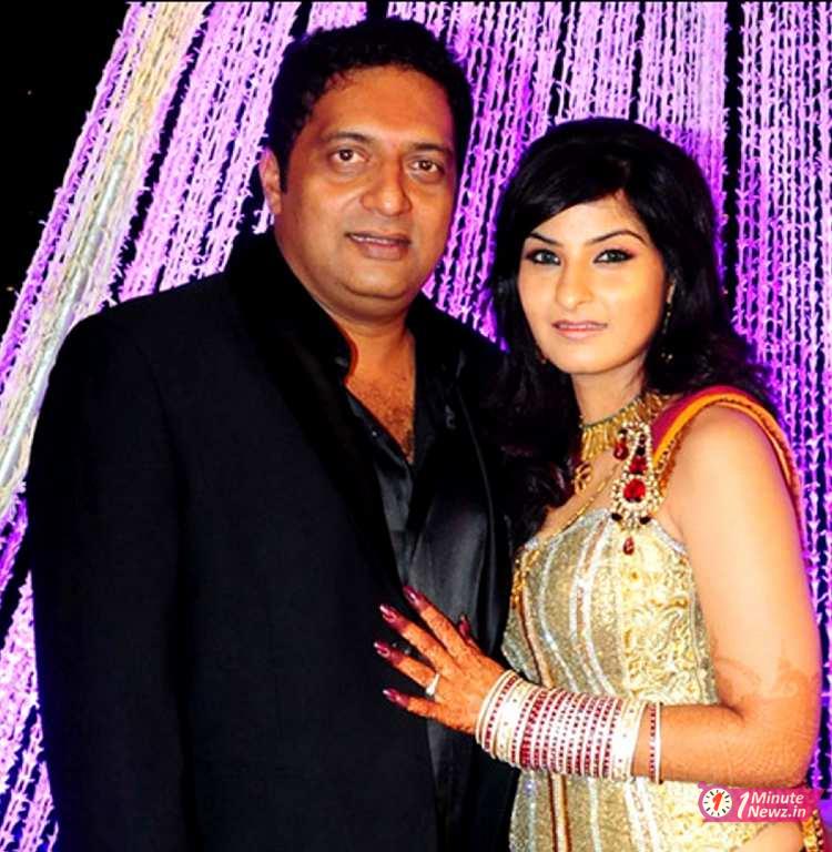 10 popular bollywood vilains wifes photo viral (prakash raj and his wife)