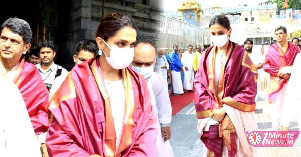 actress dipika padukon at tirupati temple with her family