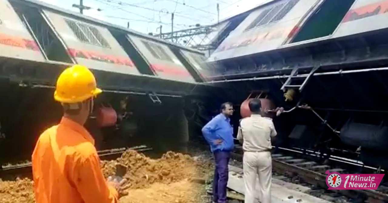 bardhaman local derailed was at the entrance of the station