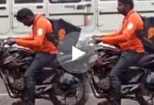 the delivery boy out for delivery in rain viral video