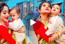 mithai actress soumitrisha kundu's new video viral with her reel son