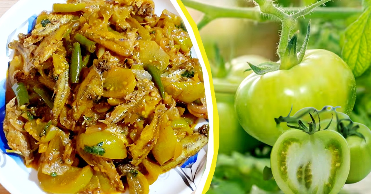 kancha tomato diye tasty mourola macher jhol recipe