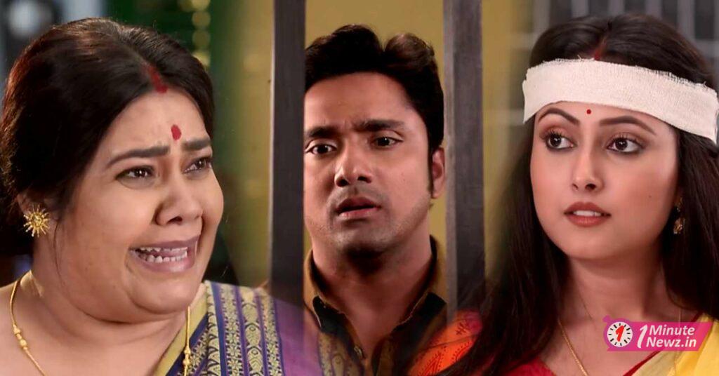 srijan got arrested for saving parna new twist in neem phuler modhu