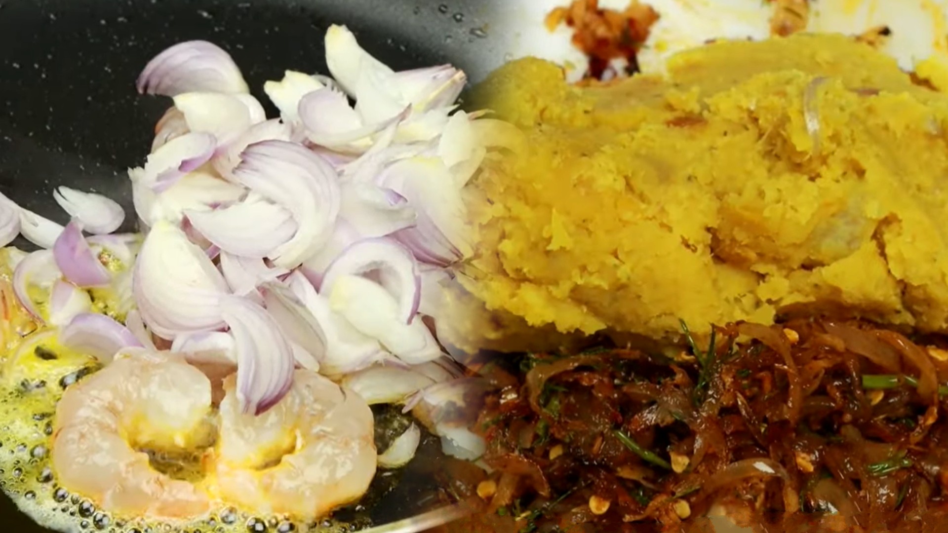 dal diye chingri macher bharta recipe