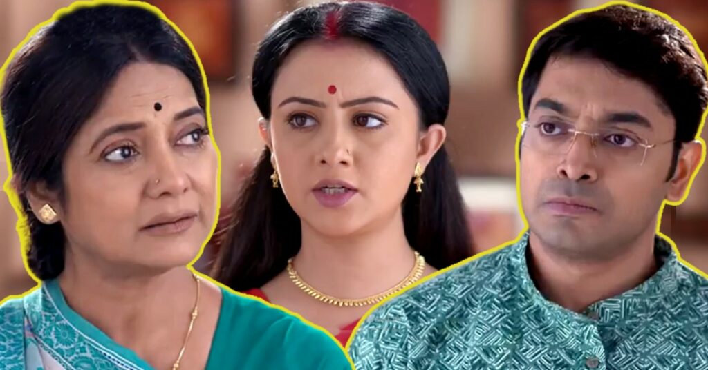 shimul told her mother in law she never leave her right's in kar kache koi moner kotha serial