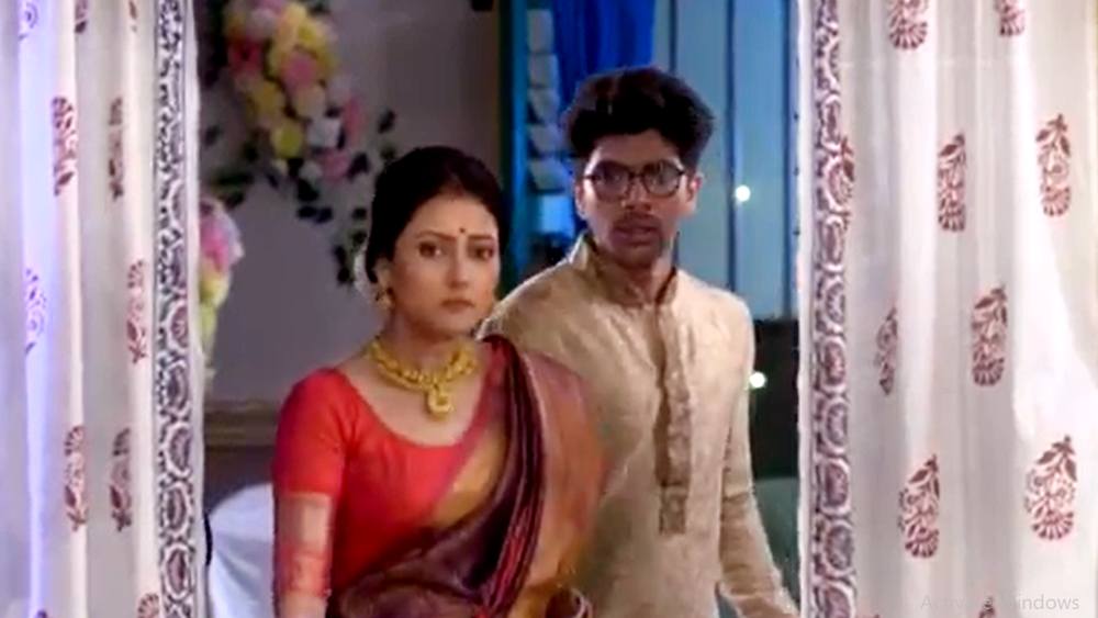 neem phooler madhu serial porna stop barsha's wedding with arup